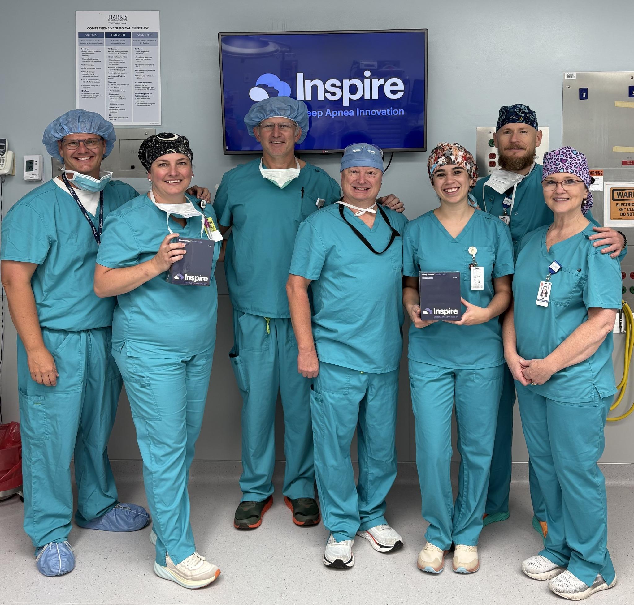 Harris Regional Hospital marks surgical milestone with 100th Inspire® sleep apnea implant procedure